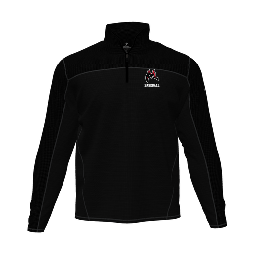 [CUS-DFW-QTRZ-PER-LSL-BLK-AS-LOGO1] Quarter Zip Pullover (Adult S, Black, Logo 1)