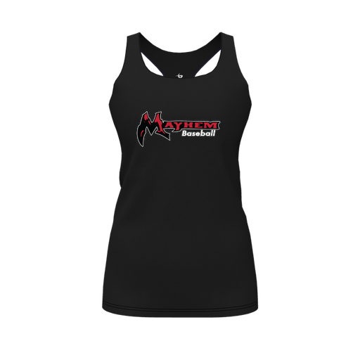 [CUS-DFW-RCBK-PER-BLK-FYS-LOGO2] Racerback Tank Top (Female Youth S, Black, Logo 2)