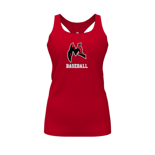 [CUS-DFW-RCBK-PER-RED-FYS-LOGO1] Racerback Tank Top (Female Youth S, Red, Logo 1)
