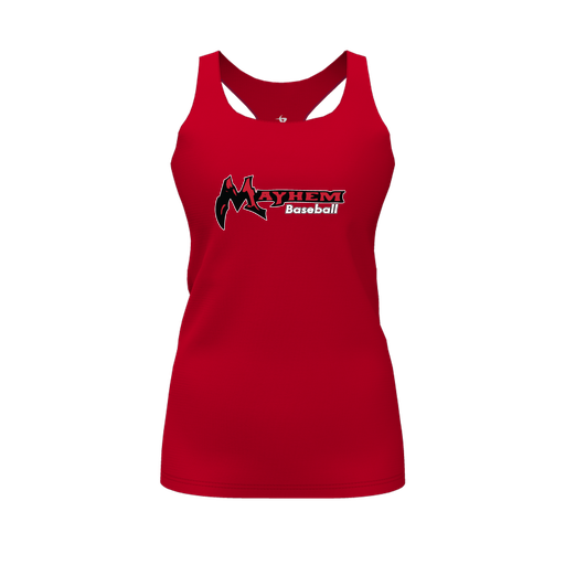 [CUS-DFW-RCBK-PER-RED-FYS-LOGO2] Racerback Tank Top (Female Youth S, Red, Logo 2)