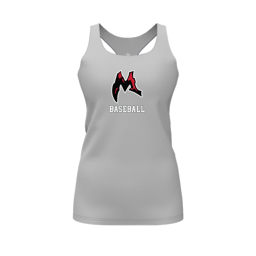 [CUS-DFW-RCBK-PER-GRY-FYS-LOGO1] Racerback Tank Top (Female Youth S, Gray, Logo 1)