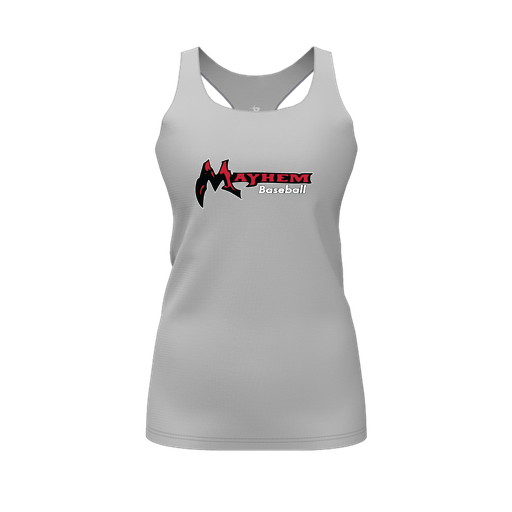 [CUS-DFW-RCBK-PER-GRY-FYS-LOGO2] Racerback Tank Top (Female Youth S, Gray, Logo 2)
