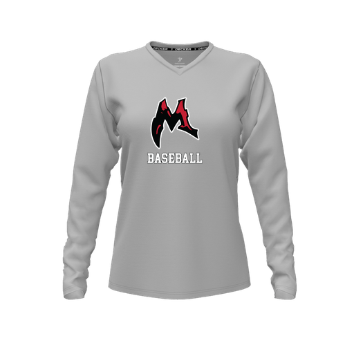 [CUS-DFW-TEES-CMF-VNK-LSL-GRY-FYXS-LOGO1] Comfort T-Shirt (Female Youth XS, Gray, V Neck, Logo 1, Long Sleeve)