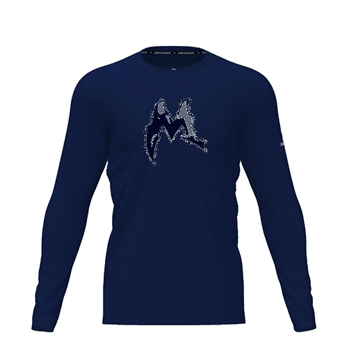 [CUS-DRIF-TEES-PER-CNK-LSL-NVY-YXS-LOGO3] Dri Fit Performance T-Shirt (Youth XS, Navy, Logo 3, Long Sleeve)