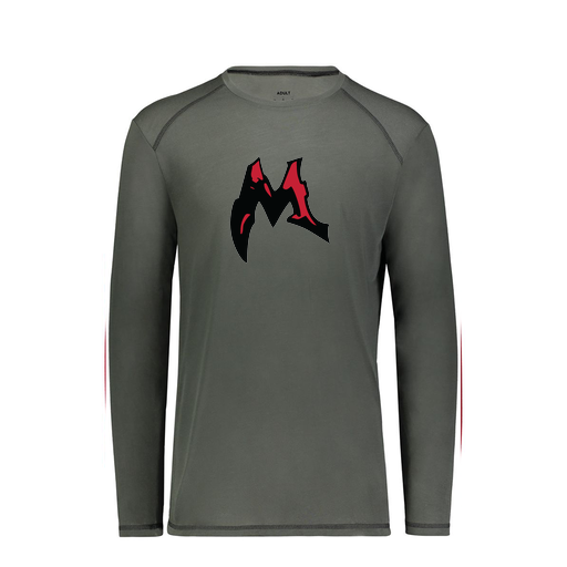 [6845.98D.S-LOGO3] Men's SoftTouch Long Sleeve (Adult S, Gray, Logo 3)