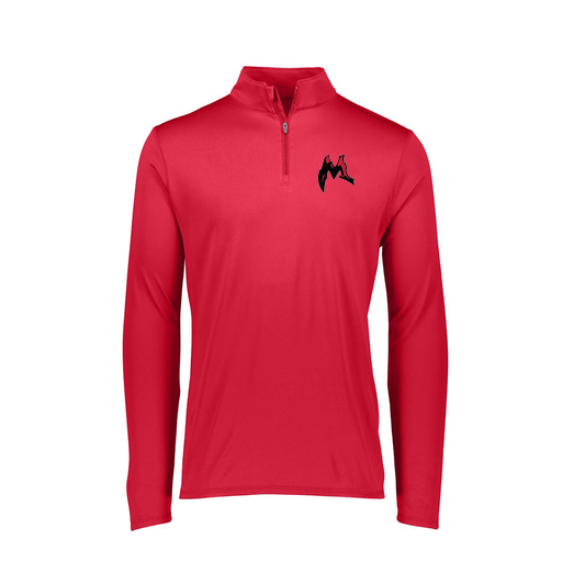 [FTLQFLRD-FAXS-LOGO3] Decker Women's Flex-Lite 1/4 Zip Shirt (Female Adult XS, Red, Logo 3)