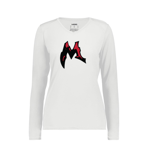 [6847.005.XS-LOGO3] Women's SoftTouch Long Sleeve (Female Adult XS, White, Logo 3)