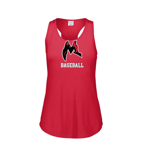 [3078.V96.S-LOGO1] Ladies Tri Blend Tank Top (Female Adult S, Red, Logo 1)