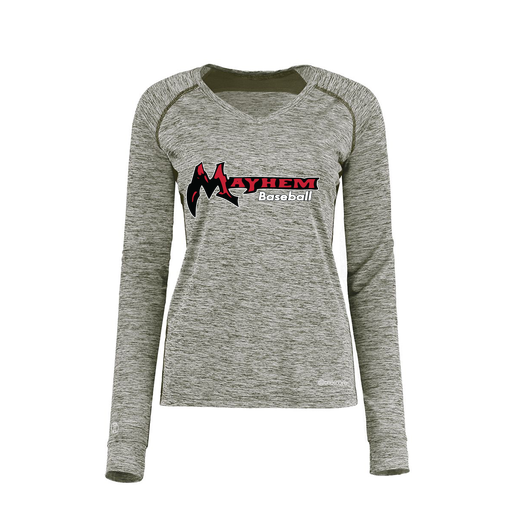 [222770.K94.XS-LOGO2] Ladies Electric Long Sleeve Shirt (Female Adult XS, Gray, Logo 2)