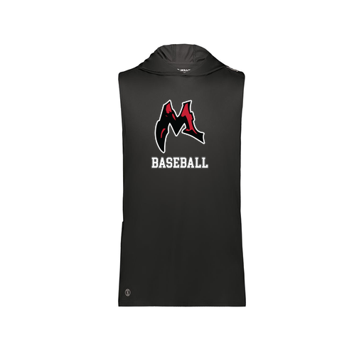 [222590.080.XS-LOGO1] Men's CoolDry Sleeveless Hoodie (Adult XS, Black, Logo 1)