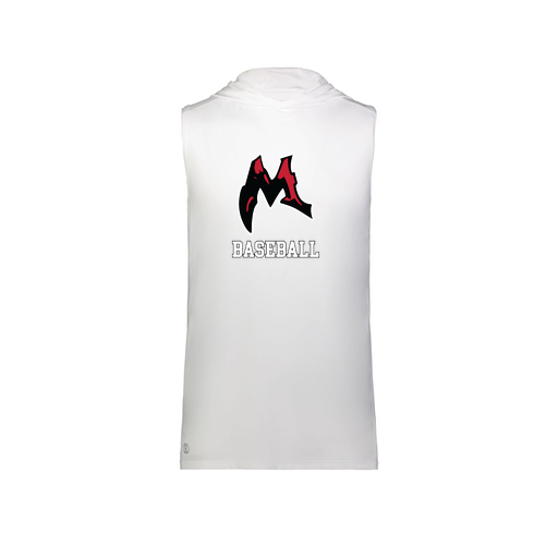 [222590.005.XS-LOGO1] Men's CoolDry Sleeveless Hoodie (Adult XS, White, Logo 1)