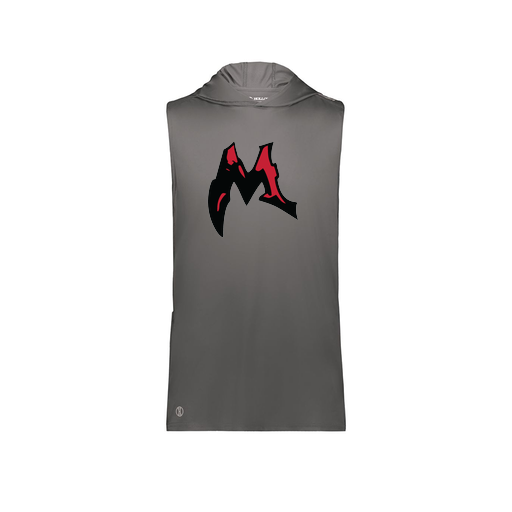 [222590.98D.XS-LOGO3] Men's CoolDry Sleeveless Hoodie (Adult XS, Gray, Logo 3)