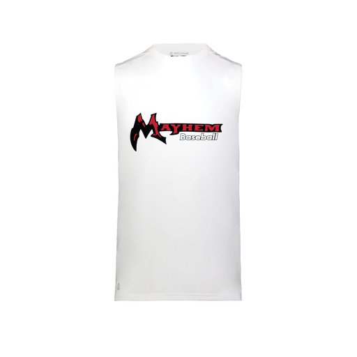 [222593.005.S-LOGO2] Men's CoolDry TankTop (Adult S, White, Logo 2)