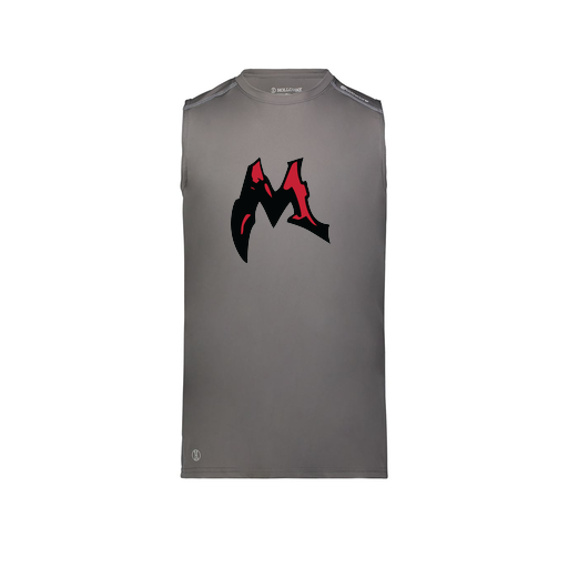 [222593.98D.S-LOGO3] Men's CoolDry TankTop (Adult S, Gray, Logo 3)