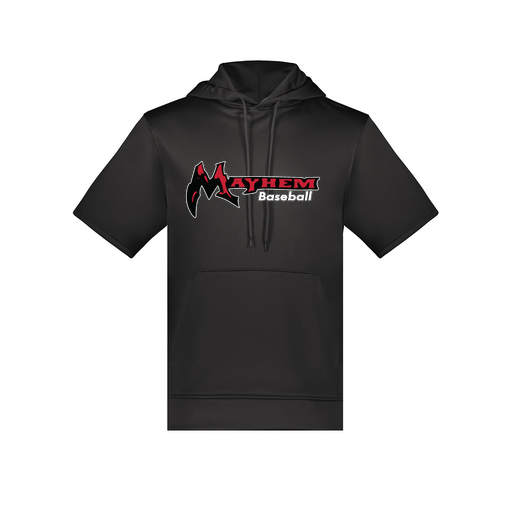 [6871.080.S-LOGO2] Men's Dri Fit Short Sleeve Hoodie (Adult S, Black, Logo 2)