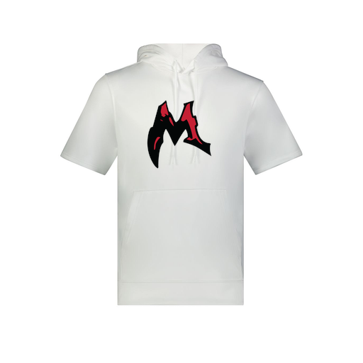 [6871.005.S-LOGO3] Men's Dri Fit Short Sleeve Hoodie (Adult S, White, Logo 3)