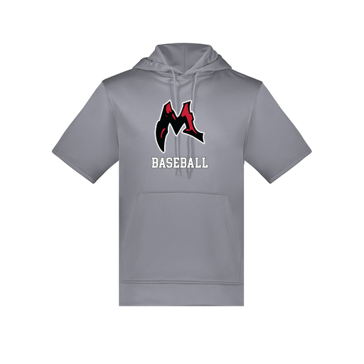 [6871.059.S-LOGO1] Men's Dri Fit Short Sleeve Hoodie (Adult S, Gray, Logo 1)