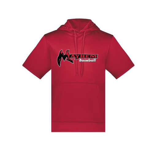 [6871.083.S-LOGO2] Men's Dri Fit Short Sleeve Hoodie (Adult S, Red, Logo 2)