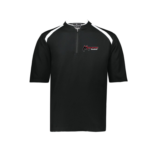 [229581-AS-BLK-LOGO2] Men's Dugout Short Sleeve Pullover (Adult S, Black, Logo 2)