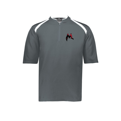 [229681-YS-GRY-LOGO3] Youth Dugout Short Sleeve Pullover (Youth S, Gray, Logo 3)