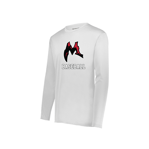 [222822.005.XS-LOGO1] Men's LS Smooth Sport Shirt (Adult XS, White, Logo 1)
