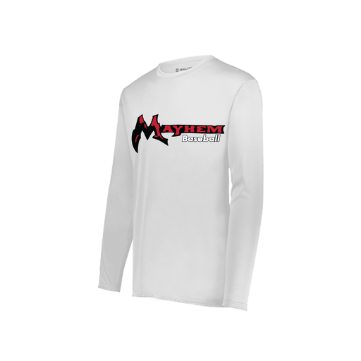 [222822.005.XS-LOGO2] Men's LS Smooth Sport Shirt (Adult XS, White, Logo 2)