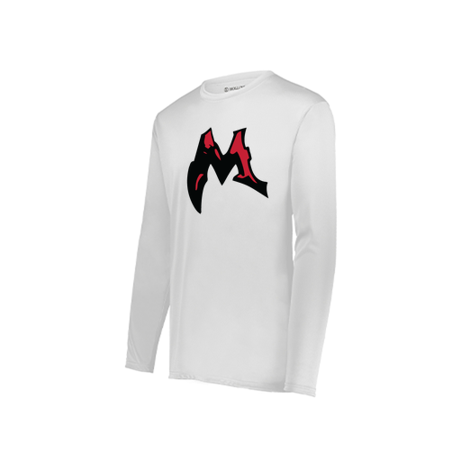 [222822.005.XS-LOGO3] Men's LS Smooth Sport Shirt (Adult XS, White, Logo 3)