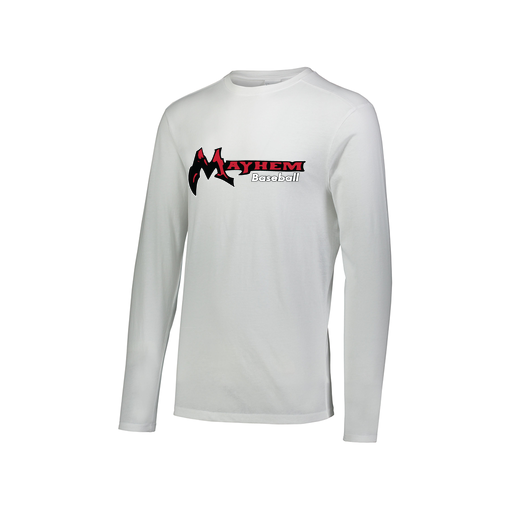[FTLCUBWH-AXS-LOGO2] Decker Men's Tri-Blend T-Shirt - Long Sleeve (Adult XS, White, Logo 2)