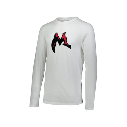 [FTLCUBWH-AXS-LOGO3] Decker Men's Tri-Blend T-Shirt - Long Sleeve (Adult XS, White, Logo 3)