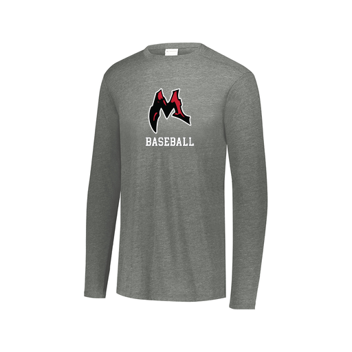 [FTLCUBGY-AXS-LOGO1] Decker Men's Tri-Blend T-Shirt - Long Sleeve (Adult XS, Gray, Logo 1)