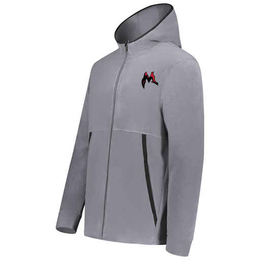 [6858.059.XS-LOGO3] Men's Chill Full Zip Fleece (Adult XS, Gray, Logo 3)