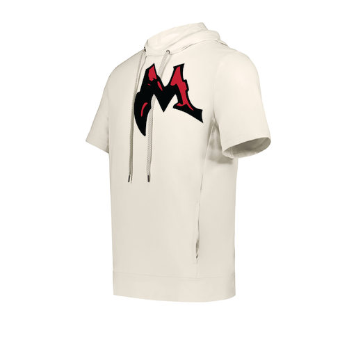[222505.907.S-LOGO3] Men's Venturs Soft Knit Short Sleeve Hoodie (Adult S, White, Logo 3)