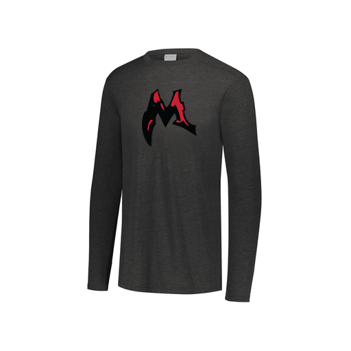 [3076.K94.S-LOGO3] Youth LS Ultra-blend T-Shirt (Youth S, Black, Logo 3)