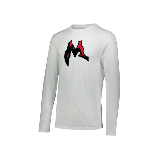 [FTLCUBWH-YS-LOGO3] Decker Youth Tri-Blend T-Shirt - Long Sleeve (Youth S, White, Logo 3)