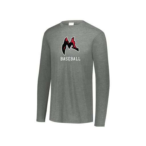 [FTLCUBGY-YS-LOGO1] Decker Youth Tri-Blend T-Shirt - Long Sleeve (Youth S, Gray, Logo 1)