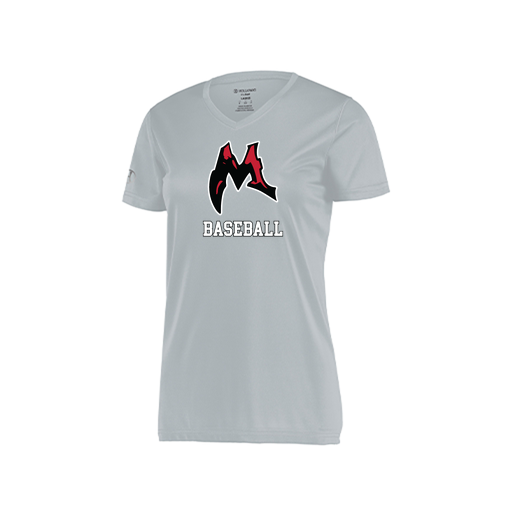 [222820.099.S-LOGO1] Ladies Movement Dri Fit Shirt (Female Adult S, Silver, Logo 1)