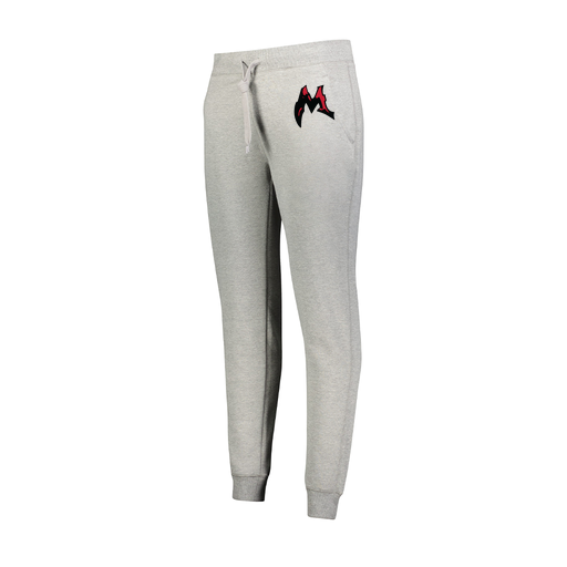 [229748.017.XS-LOGO3] Ladies 60/40 Fleece Jogger (Female Adult XS, Silver, Logo 3)