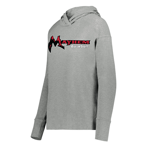 [222798-SIL-FAXS-LOGO2] Ladies Ventura Thin Knit Hoodie (Female Adult XS, Silver, Logo 2)