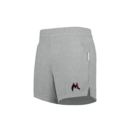 [223704.013.XS-LOGO3] LADIES VENTURA SOFT KNIT SHORTS (Female Adult XS, Silver, Logo 3)